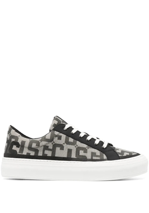 GCDS logo-print low-top sneakers - Black