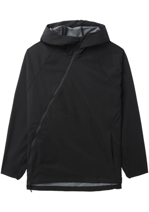 Post Archive Faction off-centre hooded jacket - Black