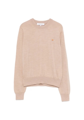 Maison Kitsuné fox crewneck sweater - Neutrals