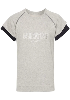 Martine Rose logo-embroidered layered T-shirt - Grey