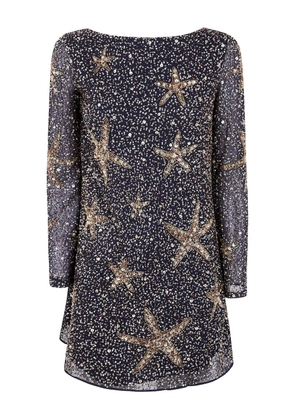 Rixo Ilse starfish-embellishment dress - Blue