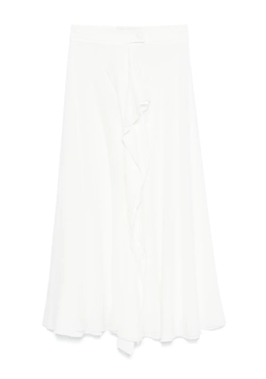 DE SANTIS draped midi skirt - White