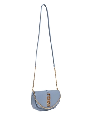 FENDI lettering chain cross body bag - Blue