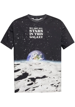 Balmain galaxy-print T-shirt - Black