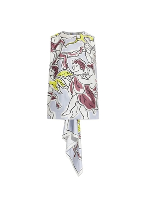 Tory Burch print scarf top - Blue