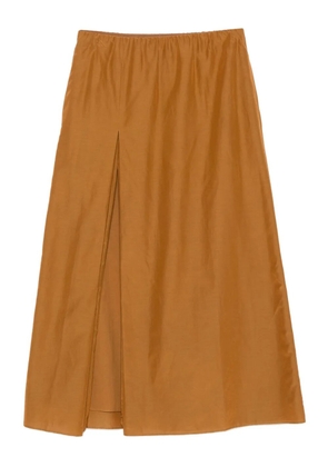 LouLou de Saison Carmen split-front midi skirt - Brown