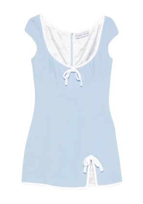 Rowen Rose bow-detail mini dress - Blue
