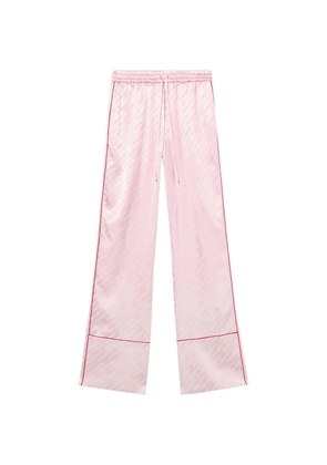 Off-White jacquard satin pajama trousers - Pink