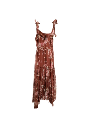 ZIMMERMANN floral-print midi dress - Brown