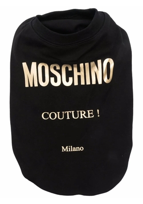 Moschino metallic-logo pet vest harness - Black