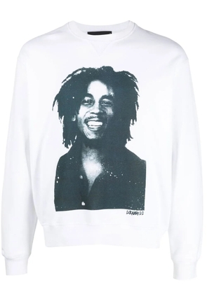 DSQUARED2 Bob Marley print sweatshirt - White