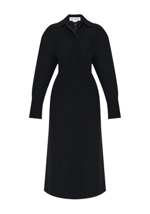 Victoria Beckham spread-collar long-sleeve midi dress - Black