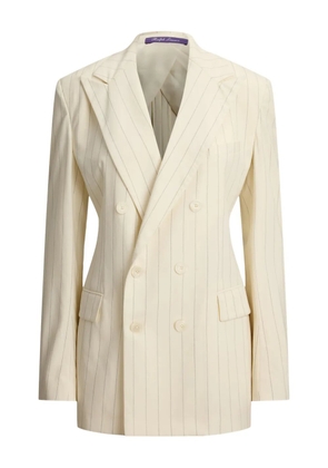 Ralph Lauren Collection double-breasted striped ramona jacket - Neutrals