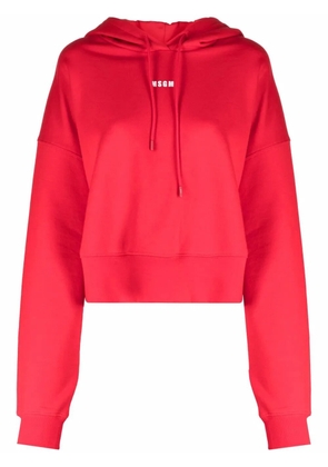 MSGM logo-print oversized hoodie - Red