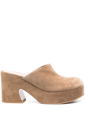 Gianvito Rossi 90mm Lyss mules - Brown