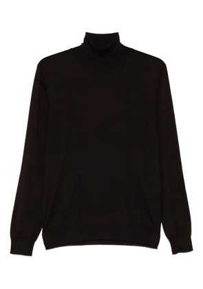 Fedeli roll-neck long-sleeve sweater - Brown