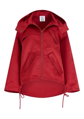 Rosie Assoulin hooded drawstring jacket - Red