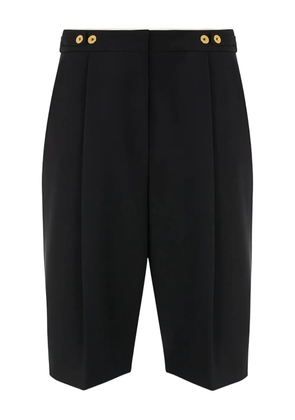 Elisabetta Franchi central-crease logo-plaque shorts - Black