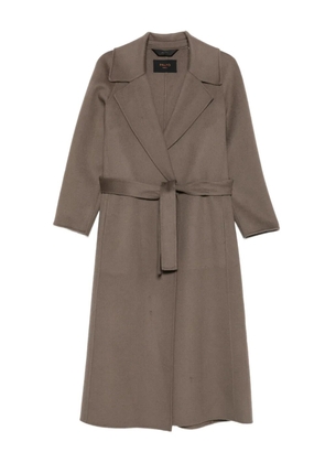 Paltò Paola belted wrap coat - Brown