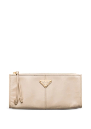 Prada leather wallet - Neutrals