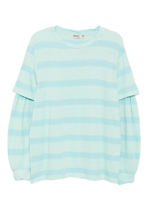 Open YY cotton striped T-shirt - Green