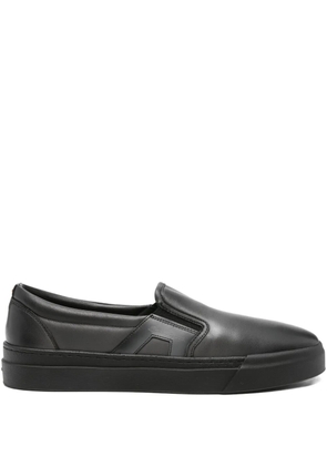 Santoni leather loafers - Black