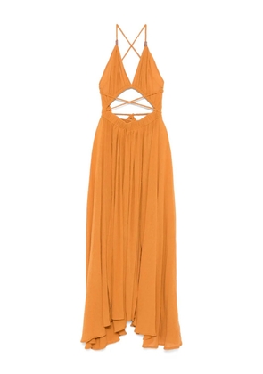 Caravana cotton pleated maxi dress - Orange