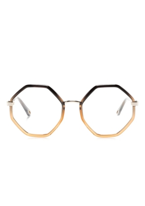 Chloé Eyewear oversized geometric-frame glasses - Black