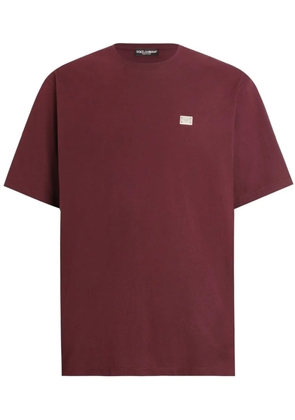 Dolce & Gabbana logo-plaque T-shirt - Red