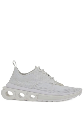 Ferragamo knitted running sneakers - White