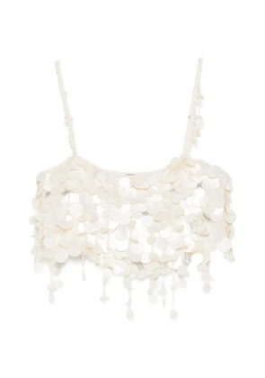 Retrofete Eudora beaded-embellishment top - White