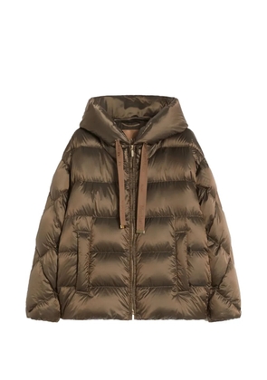 Max Mara quilted hooded puffer jacket - Brown