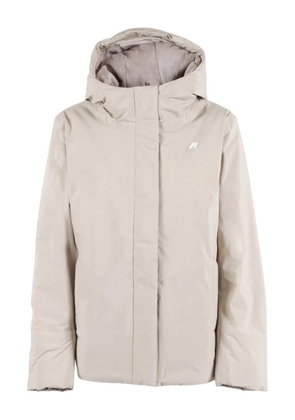 K-Way hooded padded jacket - Neutrals