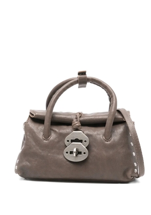Zanellato Dotta stud-embellished tote bag - Brown