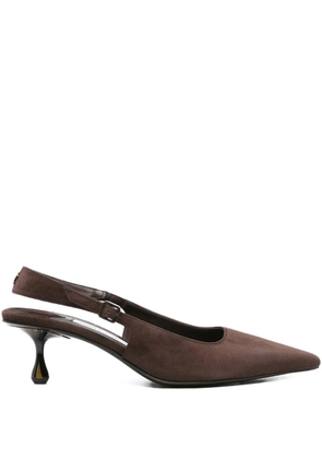 Jimmy Choo 50mm Amel slingback pointed-toe pumps - Brown