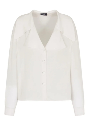 Emporio Armani button-front wide-collar shirt - White