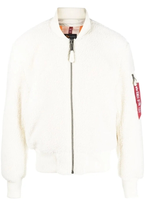 Alpha Industries faux-shearling bomber-jacket - Neutrals