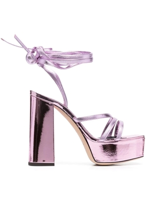 Giuseppe Zanotti metallic 125mm platform sandals - Pink