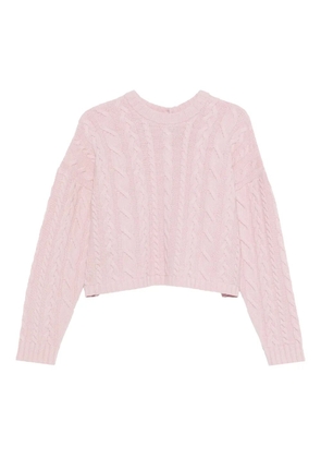 3311 cable-knit open-back sweater - Pink