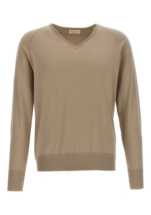 Ma'ry'ya V-neck raglan-sleeve sweater - Neutrals