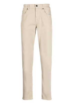 7 For All Mankind logo-patch tapered trousers - Brown