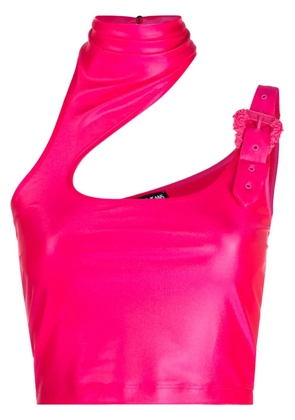 Versace Jeans Couture Baroque-buckle cropped top - Pink