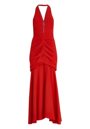 Del Core drape-detail maxi dress - Red