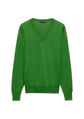 Prada V-neck ribbed sweater - Green