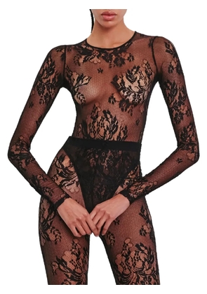 WARDROBE.NYC floral lace body - Black