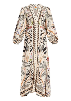 FARM Rio botanical-print maxi dress - Neutrals