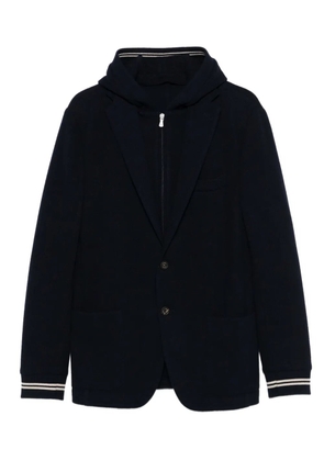 Eleventy hooded two-button jacket - Blue