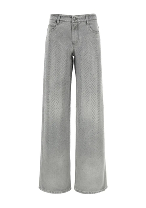 Ermanno Scervino rhinestone-chevron cotton jeans - Grey