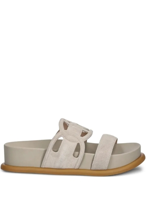 LIU JO maxi-logo sandals - Neutrals