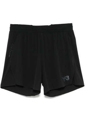 Y-3 perforated-design shorts - Black